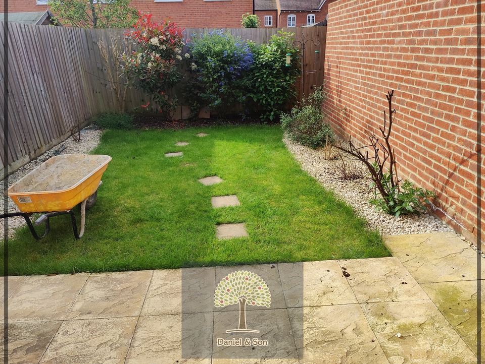 Enjoyable garden space with practical elements and low maintenance as well 