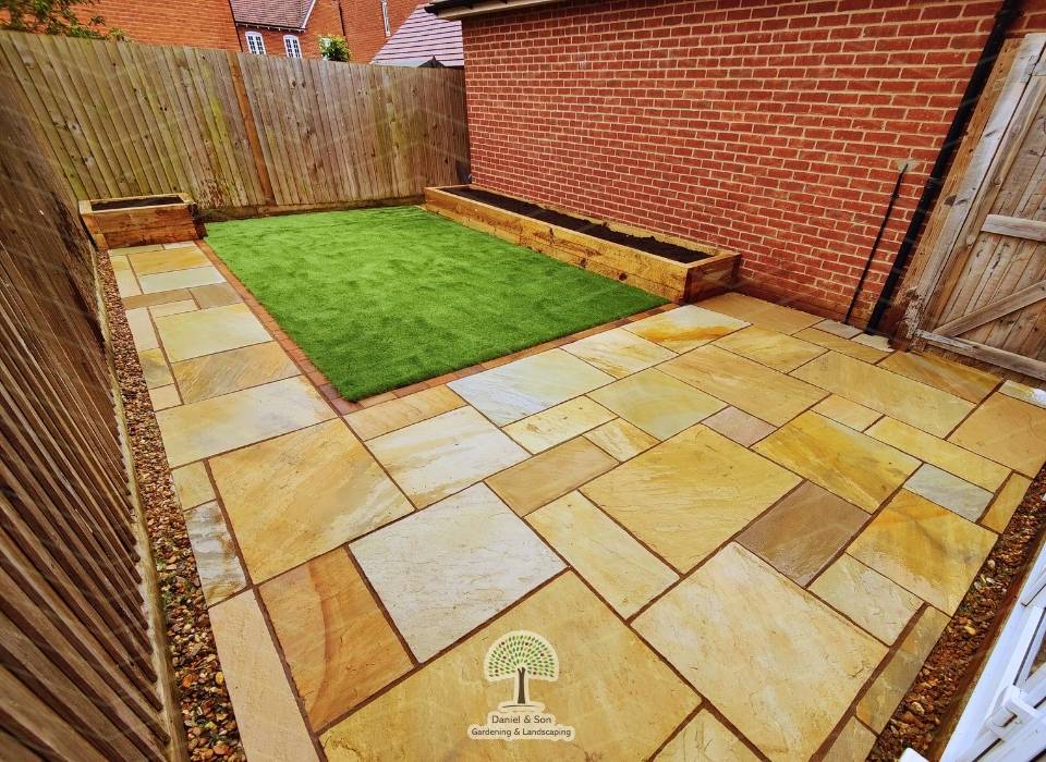 Enjoyable garden space with practical elements and low maintenance as well